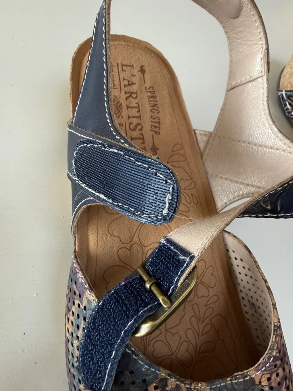 L'Artiste by Spring Step Koraline Perforated Sandals Womens Size 38 US 7.5 - 8 - Picture 13 of 16